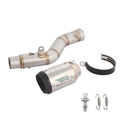 Motorcycle Exhaust Mid Link Pipe Muffler Tips for Yamaha YZF R1 2009-2014 Foto 1 de 4