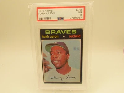 Topps Baseball #400 1971 Hank Aaron PSA 3 Foto 1 de 2
