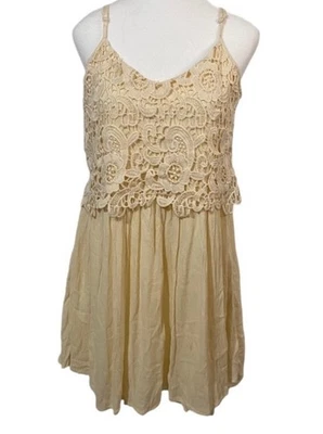 Vestido Babydoll Three Hearts Encaje Bordado Juniors Talla Mediana Boho Coqueta Foto 1 de 4