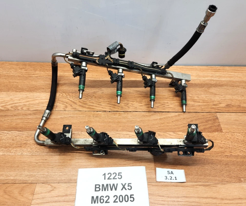 ✅ 04-06 OEM BMW E53 X5 motor N62 tubo de trilho de injeção de combustível com conjunto de injetores - Imagem 1 de 4