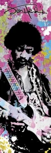 Jimi Hendrix Colores con Guitarra Póster Puerta Grande 21x62" GB Ojo DP0244 Nuevo, Sellado - Imagen 1 de 2