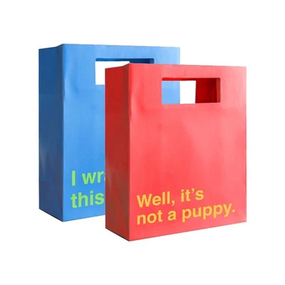 Paquete de bromas bolsas de regalo de novedad, paquete de 2, no es un cachorro, envuelto esto yo mismo, mordaza G... Foto 1 de 4