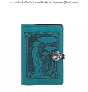 Oberon Design Leder Journal Planer "The Dreamer" Himmelblau/Aquablau 6"x9" - Bild 1 von 3