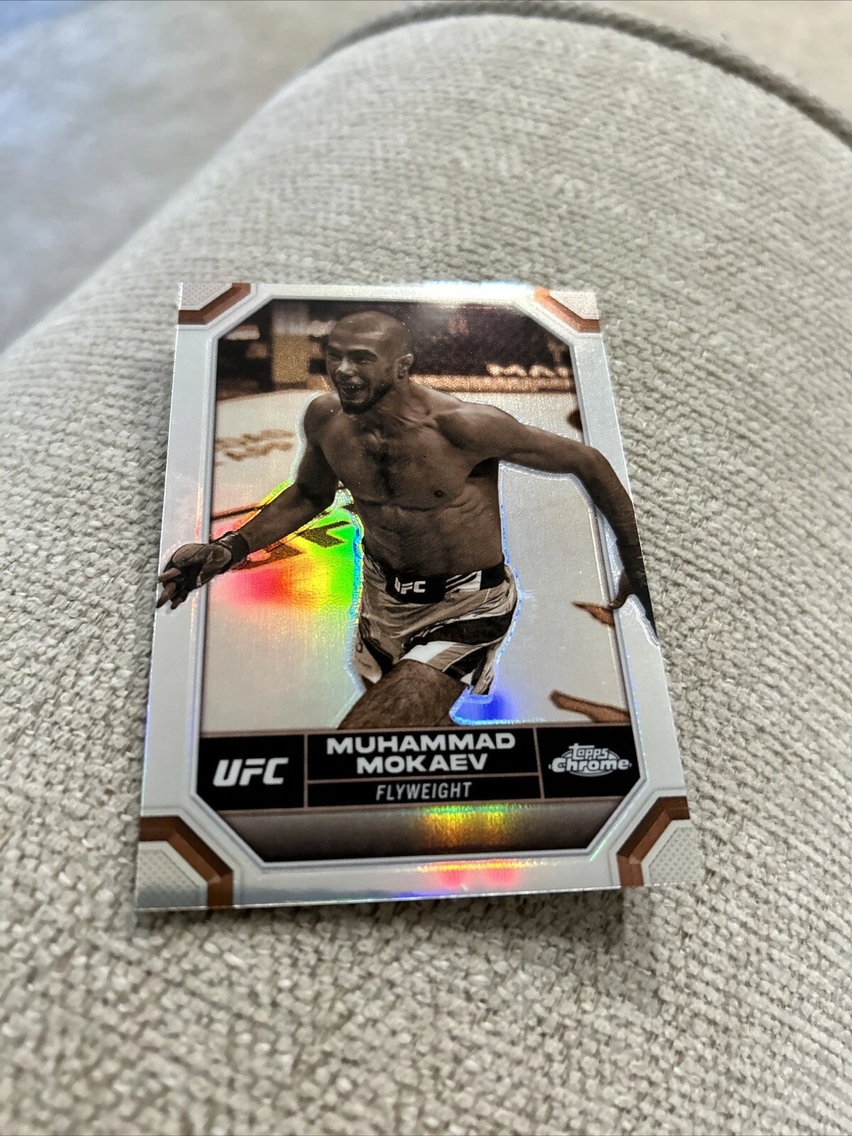 2024 Topps Chrome UFC Muhammad Mokaev Sepia Refractor