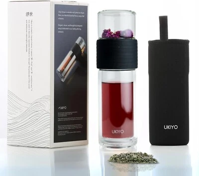 Infusor de té y frutas de vidrio Ukiyo Sense Foto 1 de 4