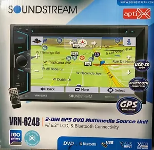 Soundstream VRN-624B DVD/CD Player 6.2” Touchscreen iGO GPS Navigation Bluetooth - Picture 1 of 5