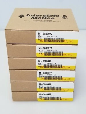 Lote de 6 juegos de anillos de pistón Interestatal McBee M-3803977 Cummins L10 M11 turbo diésel Foto 1 de 2