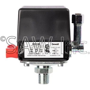 5140110-49 Craftsman/Porter Cable/DeWalt Pressure Switch 1/4" NPT 140/175 PSI - Picture 1 of 5