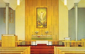1962 MI Kaleva Bethany Lutheran Church Interior Alter Mint Postcard N48 - Picture 1 of 2