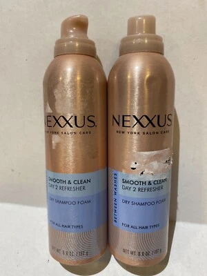 2 NEXXUS SMOOTH & CLEAN DRY SHAMPOO FOAM BETWEEN WASHES 6.8 OZ EA - Image 1 of 2