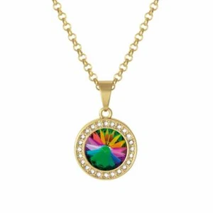 Viva Electra Austrian Crystal Gold Tone Pendant - Picture 1 of 3