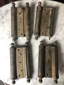 L1V antico set di 4 cerniere a battente in acciaio resistente per porte doppie - Foto 1 di 3