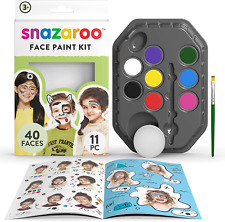 Snazaroo Rainbow Face Paint Palette Kit for Kids and Adults, 8 Colours, 11pcs,