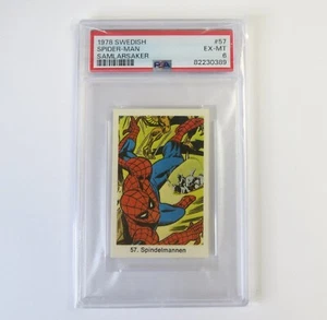 1978 Swedish Samlarsaker #57 Spider-man Spindelmannen PSA 6 Nice Centering - Picture 1 of 2