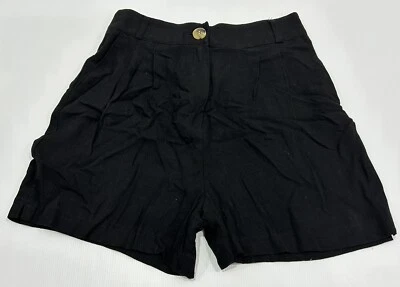 Pantalones Cortos Damas Talla 8 DOTTI Mezcla de Lino Negro Con Bolsillos Botón NUEVO* PRECIO DE VENTA SUGERIDO POR EL FABRICANTE $49.95 Foto 1 de 4