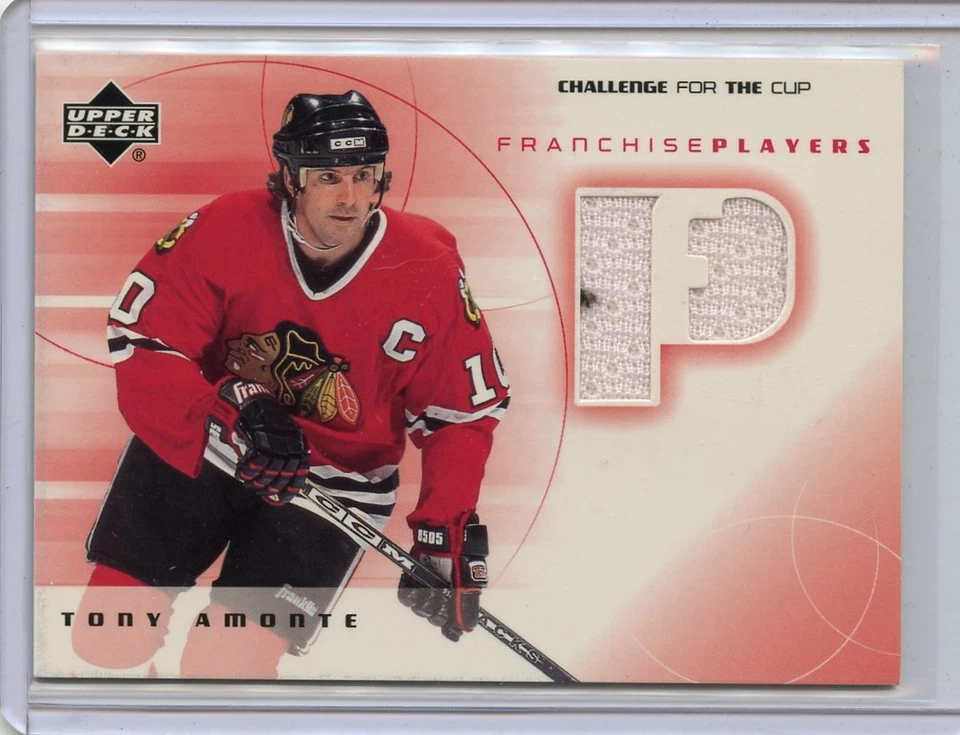 2001-02 CHALLENGE FOR THE CUP FRANCHISE PLAYERS TONY AMONTE GAME WORN JERSEY - Image 1 of 1