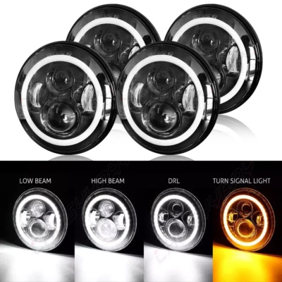 for Ford Gran Torino 1972-1976 4pc Round 5.75" 5-3/4" LED Hi/Lo Headlight - Image 1 of 4