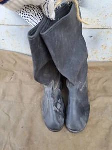Botas de campo de lona soviéticas rusas talla 40 C medianas (255) US7 nuevas - Imagen 1 de 14