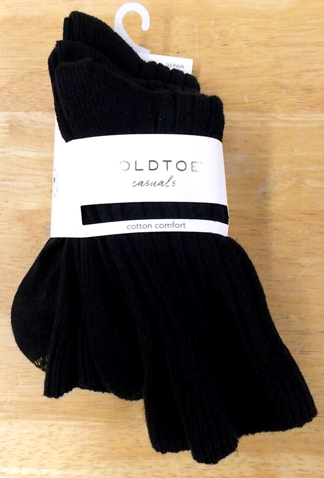 Calcetines para mujer punta dorada, calcetines de fin de semana para mujer, punta dorada 2959 3 pares. Negro Foto 1 de 1