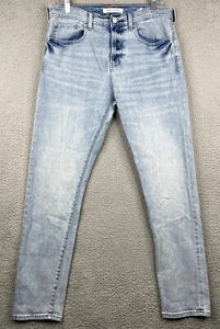 Pacsun Jeans Herren 31 x 29,5 blau Denim helle Waschung schmal zulaufend Stretch 31 x 32 Etikett - Bild 1 von 12
