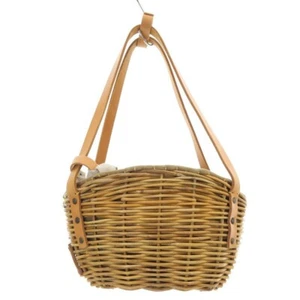Evagos EBAGOS small bag bridle leather red rattan handbag basket brown SR15 Used - Picture 1 of 9