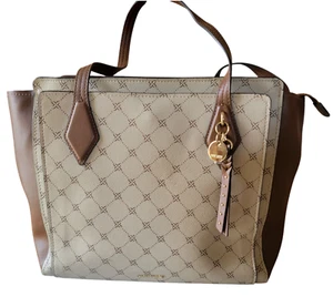 Nine West Shoulder Bag Triple Compartment Leather Zipper Women’s Pre Owned - Picture 1 of 8