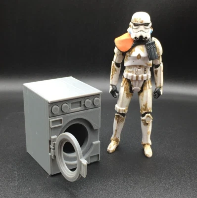 CUSTOM WASHING MACHINE for 3.75 Inch Figures star wars GI JOE Diorama 1:18 (B41) - Image 1 of 2