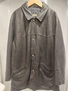 Christ Germany Leather Sheepskin Deer Nappa Lambskin Black Jacket Size 54 in ver - Picture 1 of 8
