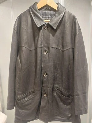 Christ Germany Leather Sheepskin Deer Nappa Lambskin Black Jacket Size 54 in ver - Image 1 of 4