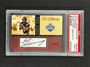 PSA 9 2004 Fleer Showcase Eli Manning Rookie Auto Sweet Sigs Red /41 POP 2!! - Picture 1 of 3
