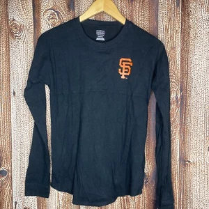 San Francisco SF Giants Black Long Sleeve Shirt Size Youth  XL 16 EUC - Picture 1 of 3