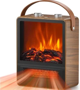 Electric Fireplace Heater for Indoor Use, 1500W/750W Space Heater Fireplace - Picture 1 of 6