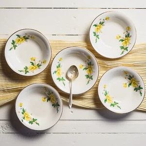 5 VTG 1948 Edwin Knowles USA Berry Bowls BUTTERCUP Ironstone - 5.25 inches - Picture 1 of 9