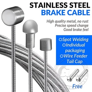 STAINLESS STEEL BRAKE CABLE Pear End Front Rear Inner Wire Road Bikes & Cycles - Picture 1 of 25