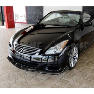 For 08-13 Infiniti G37 Coupe 2DR Painted Black Front Bumper Spoiler Lip 3PCS - Picture 1 of 5