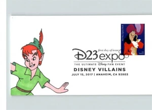 Hand painted PETER PAN, Disney VILLAINS, Capt. Hook # 1 of 1 First DAy of Issue - Picture 1 of 1