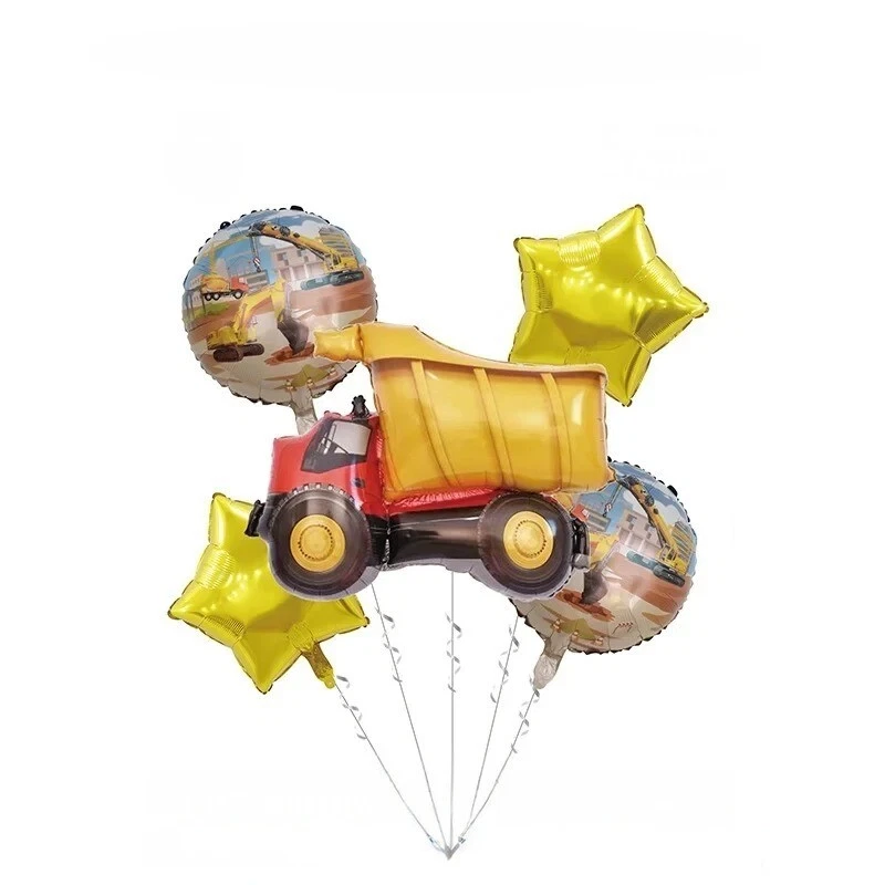 Construcción Camión volquete globo ramo decoración fiesta cumpleaños Foto 1 de 1