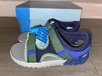 Stride Rite 360 Vinnie Boy's Size 12 M Light Up Sandals Blue Green NEW Washable - Image 1 of 4