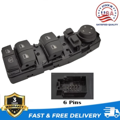 For BMW 535i 528i 640i  M5 Driver Side Master Window Switch Control 61319238240 Foto 1 de 4