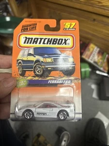 1988 MATCHBOX FERRARI F40 WHITE 1:59 DIECAST 3" CAR WITH RED STRIPE & HORSE - Picture 1 of 1