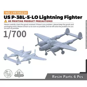 Kit Modelo Militar Yao'sStudio LYR234 1/700 EE. UU. P-38L-5-LO Lightning Fighter - Imagen 1 de 6