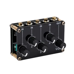 Mezclador de audio estéreo 4 en 1 salida cuenta con un diseño pasivo sin necesidad de alimentación - Imagen 1 de 15