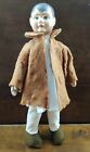 Cute Antique Vintage Boy Doll With Composition Head & Jointed Cloth Body