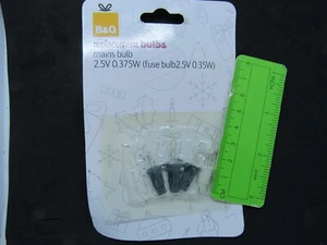B and Q Bombillas Navidad 2.5v 0.375w CLARO (4 bombillas) - Imagen 1 de 2