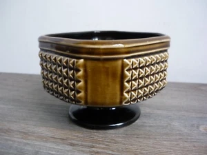 Vintage 1950s Sylvac 4019 Brown Pedestal Bowl Posy Vase Sweet Bon Bon Dish - Picture 1 of 5