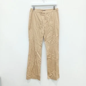 Adoldo Dominguez Chinos UK12 Womens Tan Brown Beige Pure Cotton Trousers FLT17-C - Picture 1 of 4