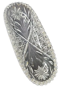 Amerikanisches Brillantschliff Glas Sellerie Schale um 1900 aus amerikanischer Brillantzeit - Bild 1 von 7
