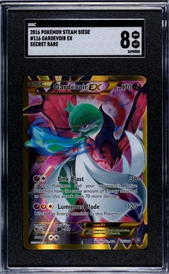 2016 POKEMON XY STEAM SIEGE SECRET #116 FULL ART/GARDEVOIR EX SGC 8 - Image 1 of 2