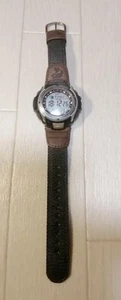 Casio Pathfinder PAS400B Fishing Watch Leather Nylon Band Moon Data Alarm - Picture 1 of 7