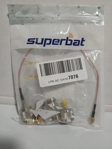 SUPERBAT SMA Maschio a N Maschio RF Cavo Coassiale Coassiale 12 Pollici + 5pz Adattatore Coassiale... - Foto 1 di 4